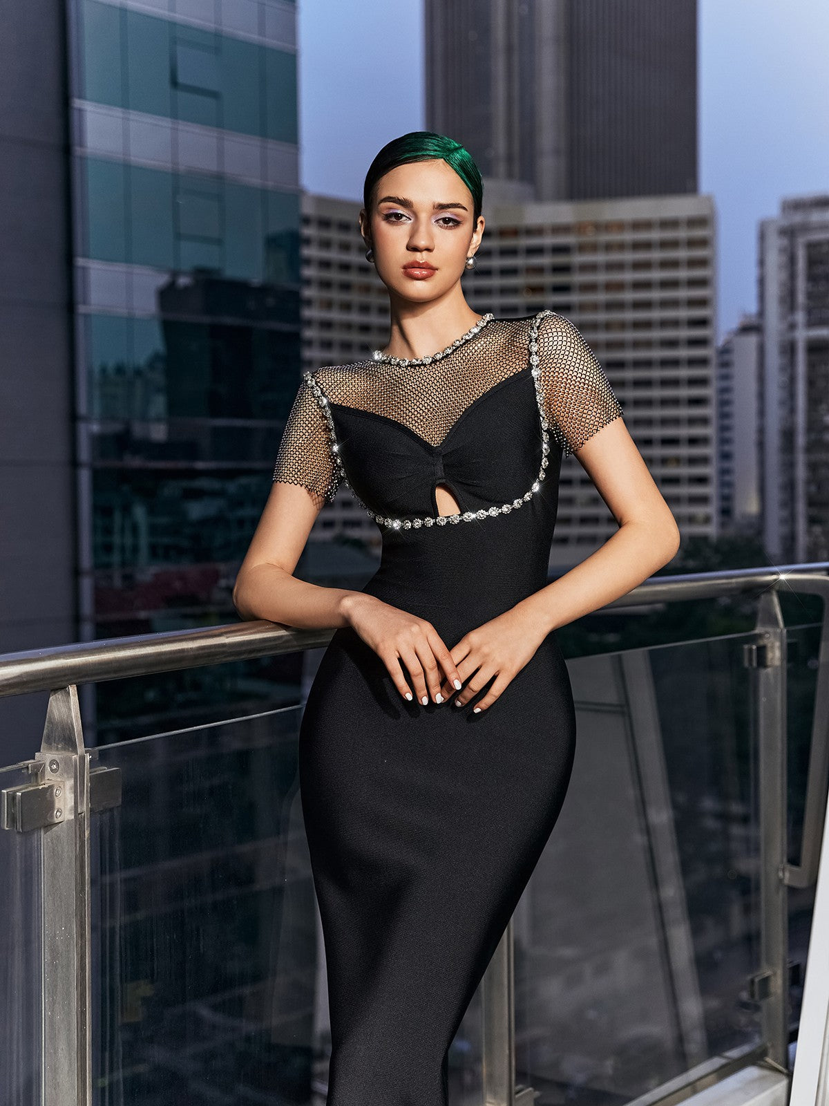 Charming Diamond Bandage Party Dress