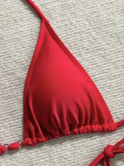 Red 4 Piece Bikini Set