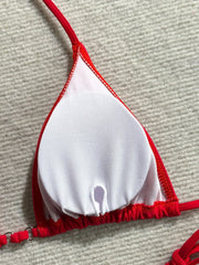 Red 4 Piece Bikini Set