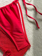Red 4 Piece Bikini Set