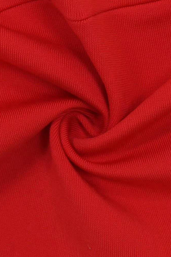 Sesya Red Elegant Bandage Dress