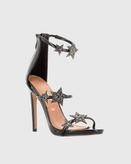 Rosalie Star Strap Sandals In Black