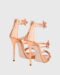 Rosalie Star Strap Sandals In Rose Gold