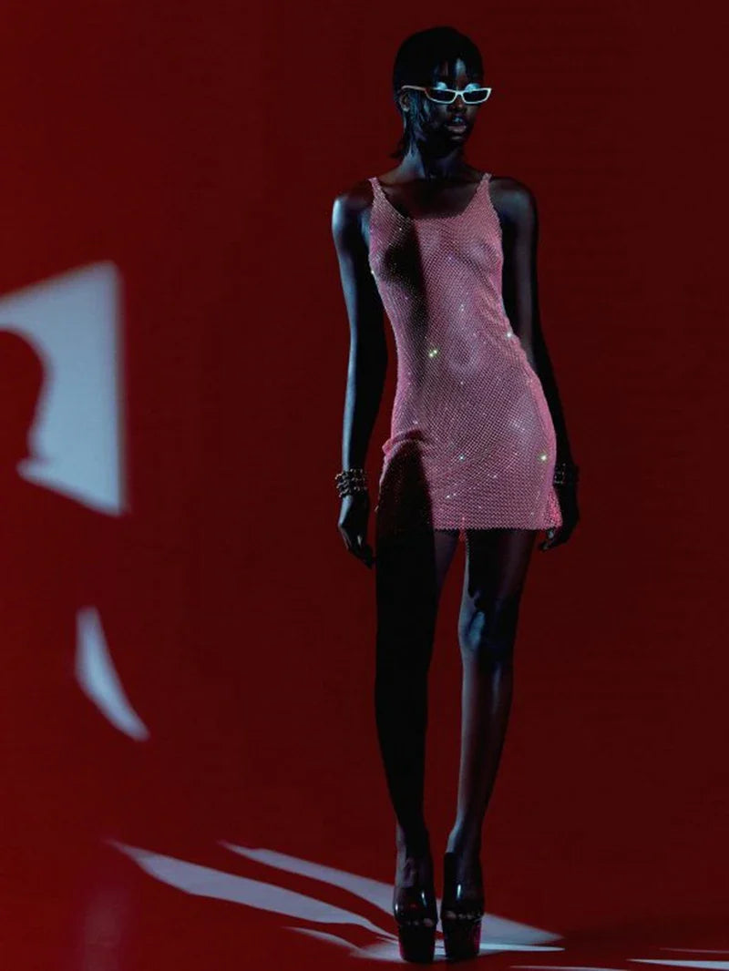 Sequined Sexy Hollow-out Camisole Dress