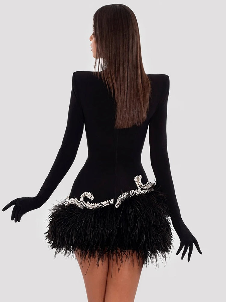 CHARMING CELEB BLACK EVENT DRESS