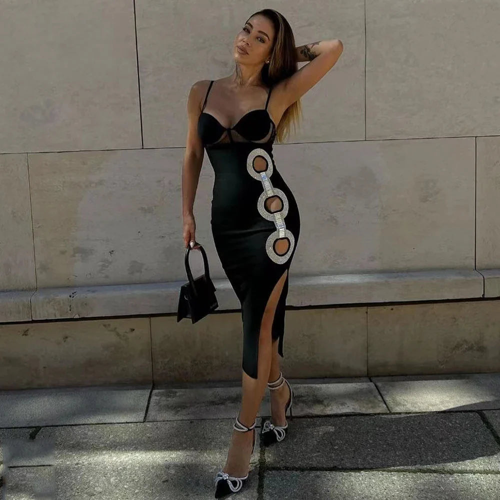 Kyla Sequin Knitted Bandage Dress
