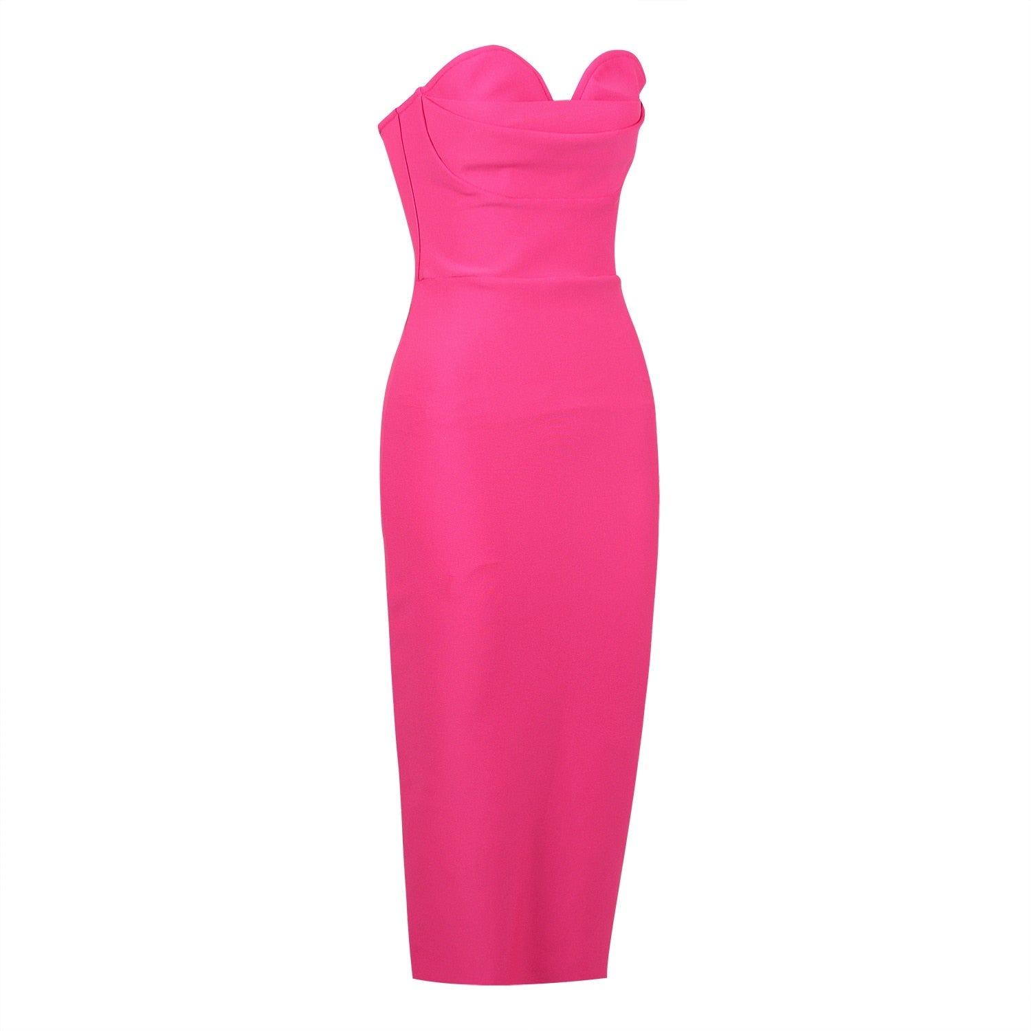Alyia Strapless Bandage Midi Dress