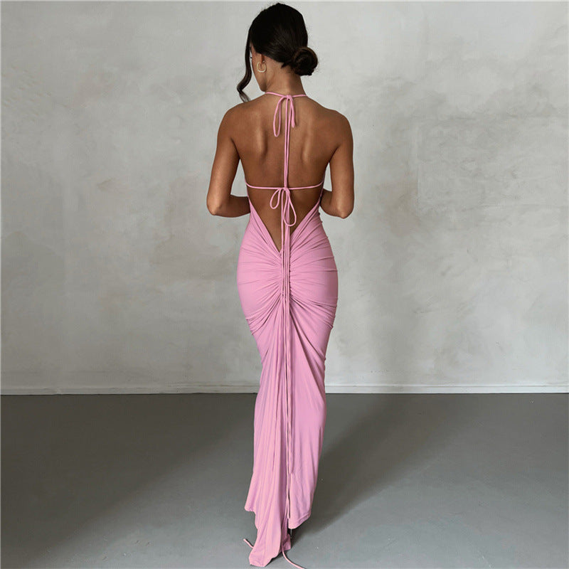Halter Sexy Backless Slim Dress