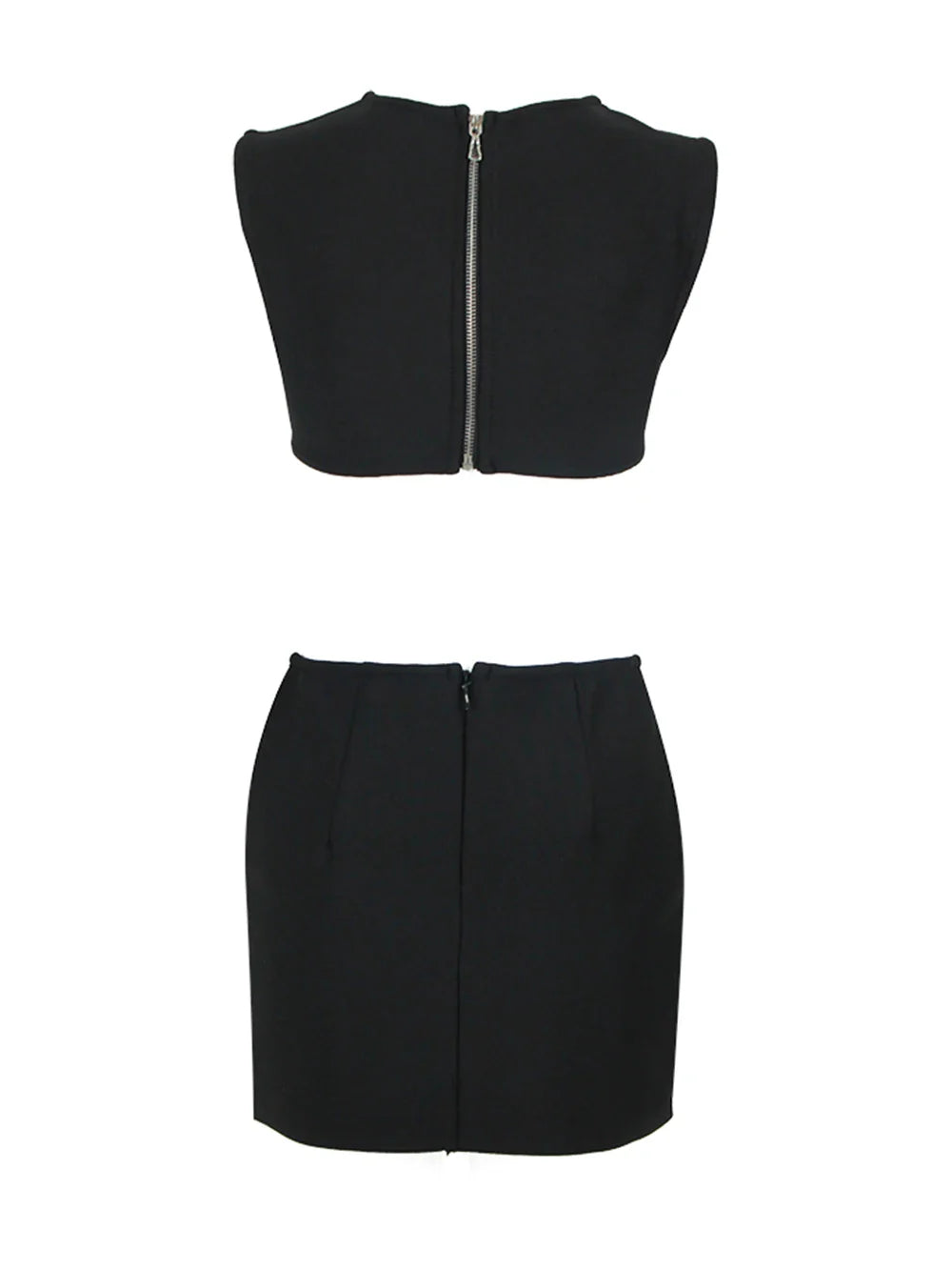Alyia Elite Cutout Rhinestone Bandage Set Dress