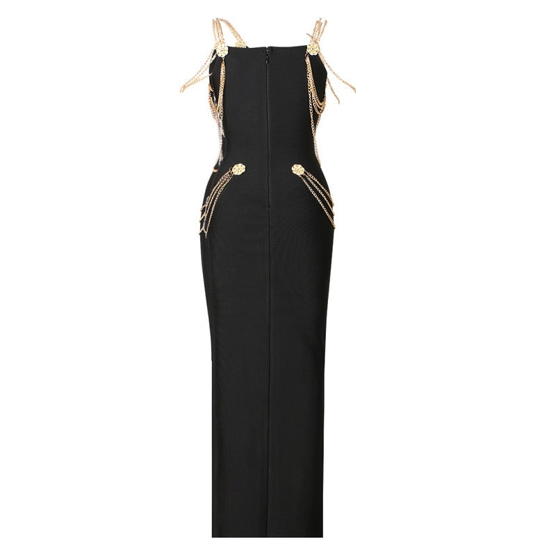 Chain Diamond Slim Fit Tight Bandage Dress