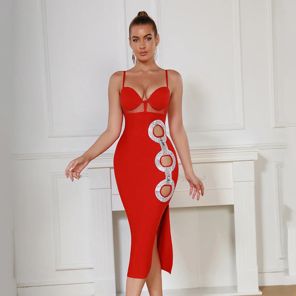 Kyla Sequin Knitted Bandage Dress