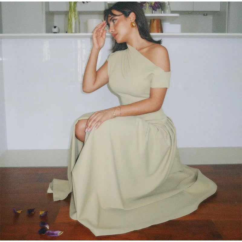 Chic Irregular High-waisted Skirt Dress