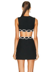 Felillo French Crewneck Dress In Black
