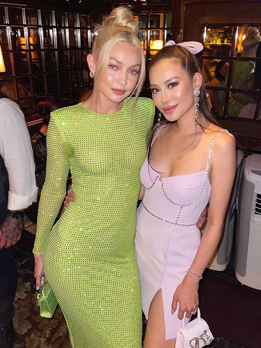 Alyia Crystal-Embellished Midi Dress