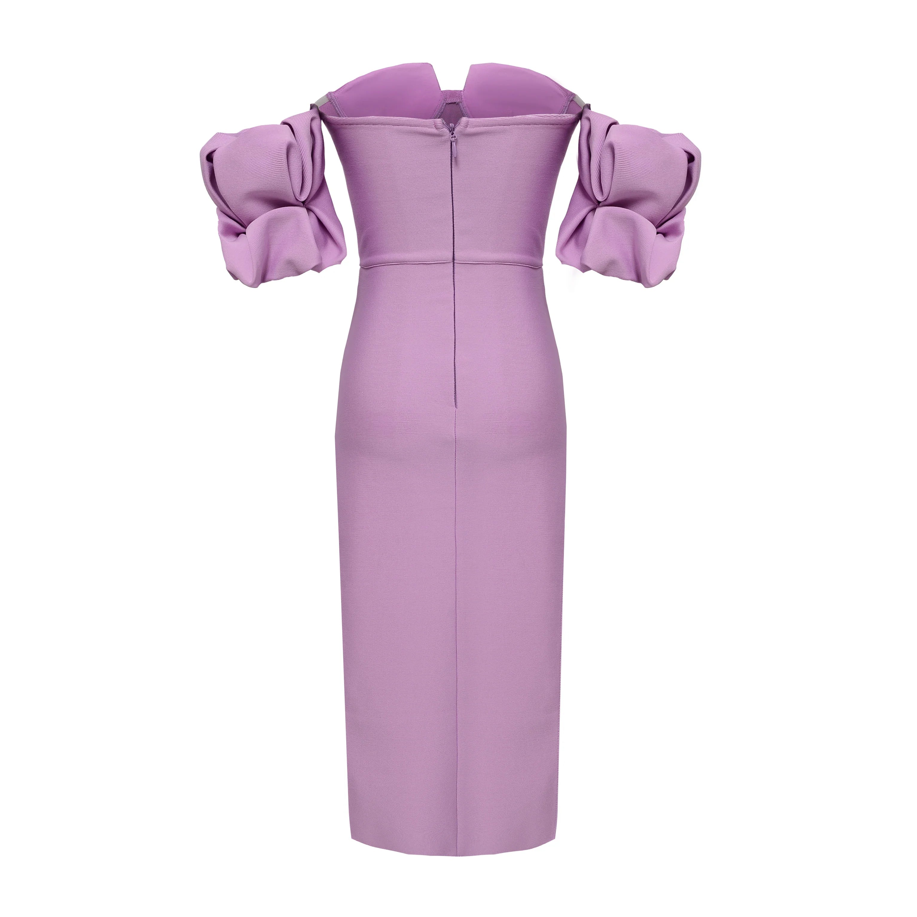 Alyia Puff Sleeve Ruffle Bandage Skirt