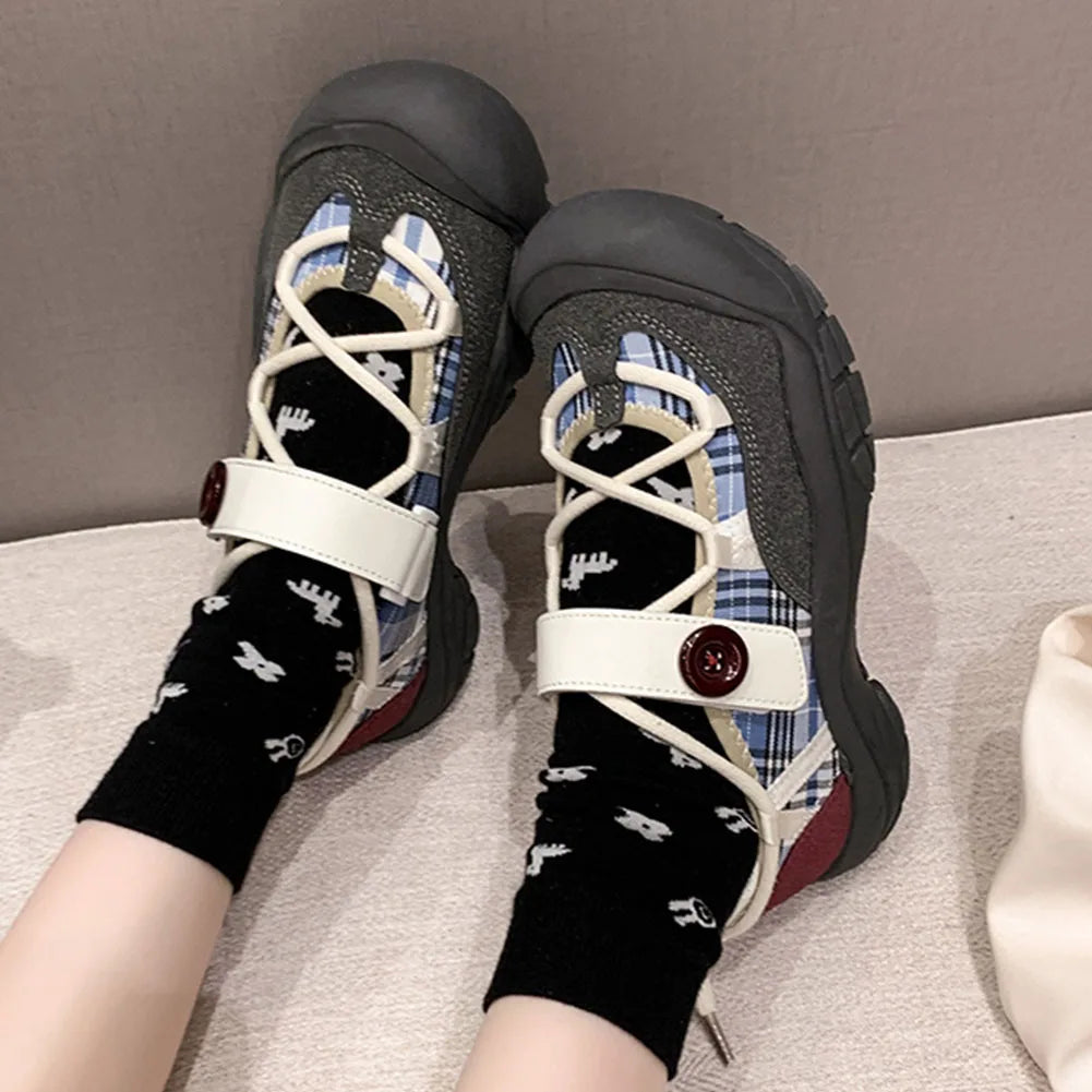 Pumps Mary Janes Wedges Shoeslace Sweet Cute Lolita Pumps Trend Casual Elegant Shoes