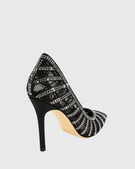 Sada Diamente Lace Pumps In Black