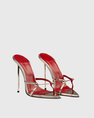Sang Cutout Nail Slippers In Gold