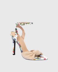 Satu Knot Floral Print Strap Sandals