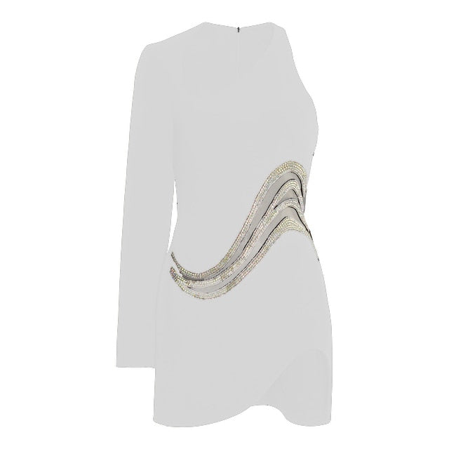 Evening See-through One Shoulder Dress