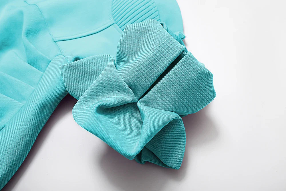 Alyia Puff Sleeve Ruffle Bandage Skirt