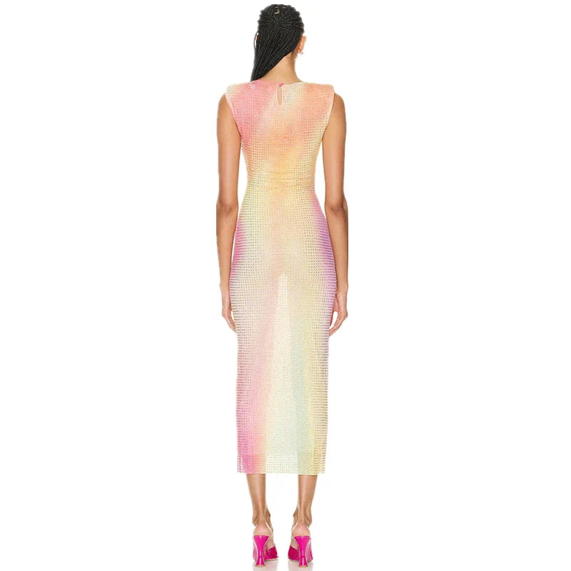 Alyia Diamond Maxi Elegant Dress