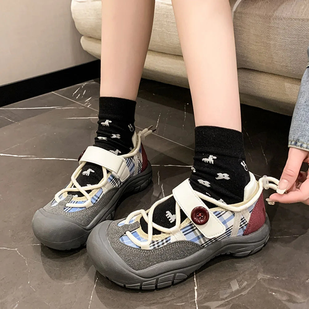 Pumps Mary Janes Wedges Shoeslace Sweet Cute Lolita Pumps Trend Casual Elegant Shoes