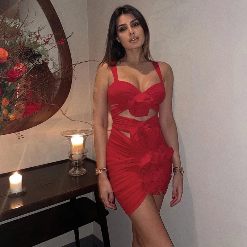 Multi-Dime Cutout Party Dress