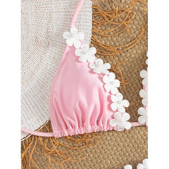 3D Floral Patchwork Bikini Set
