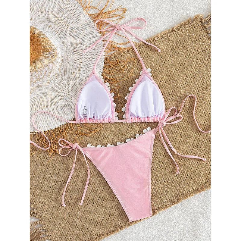 3D Floral Patchwork Bikini Set