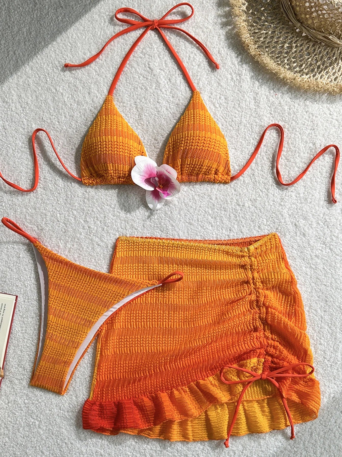 3D Flower Bikini Set