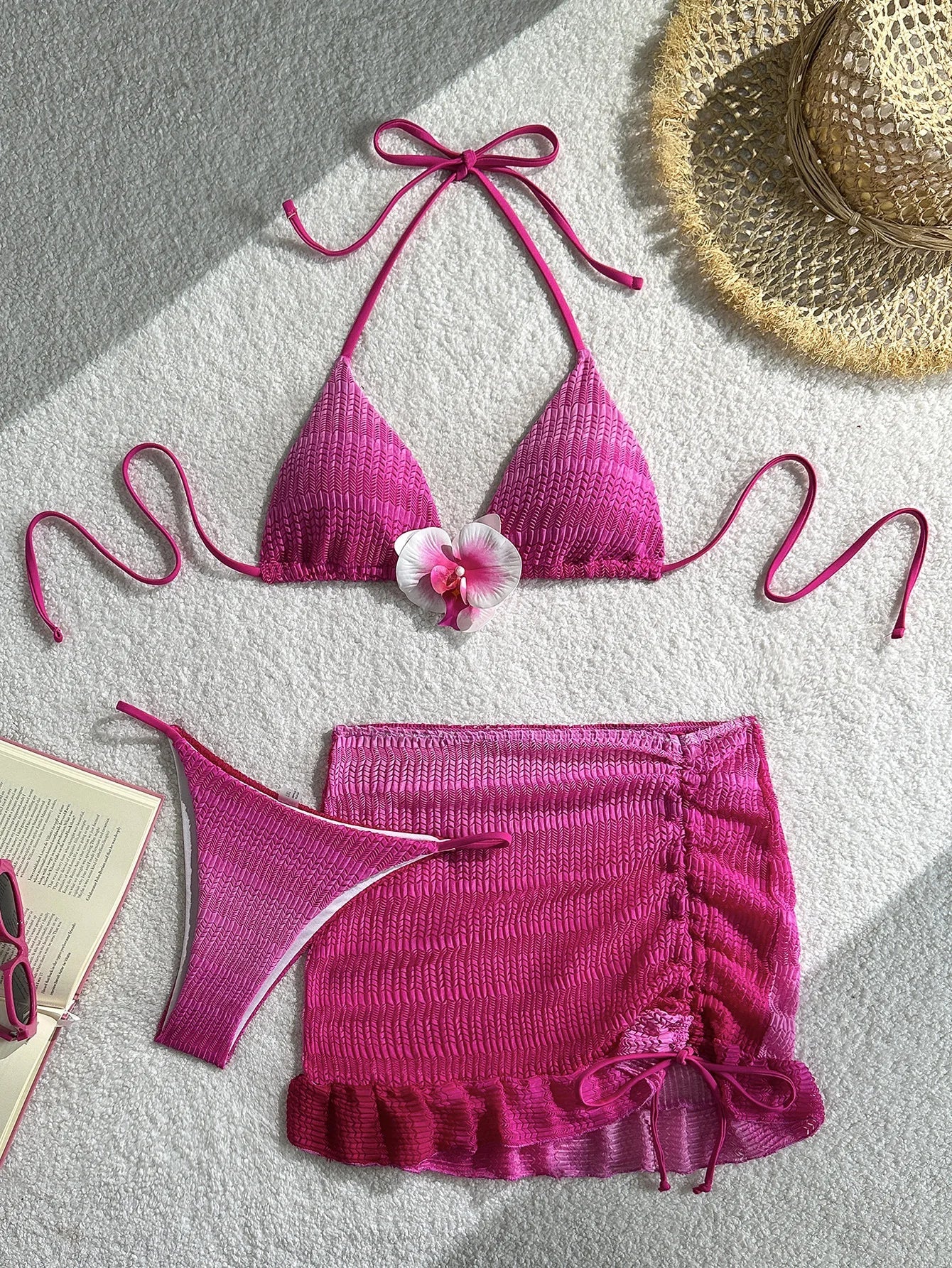3D Flower Bikini Set