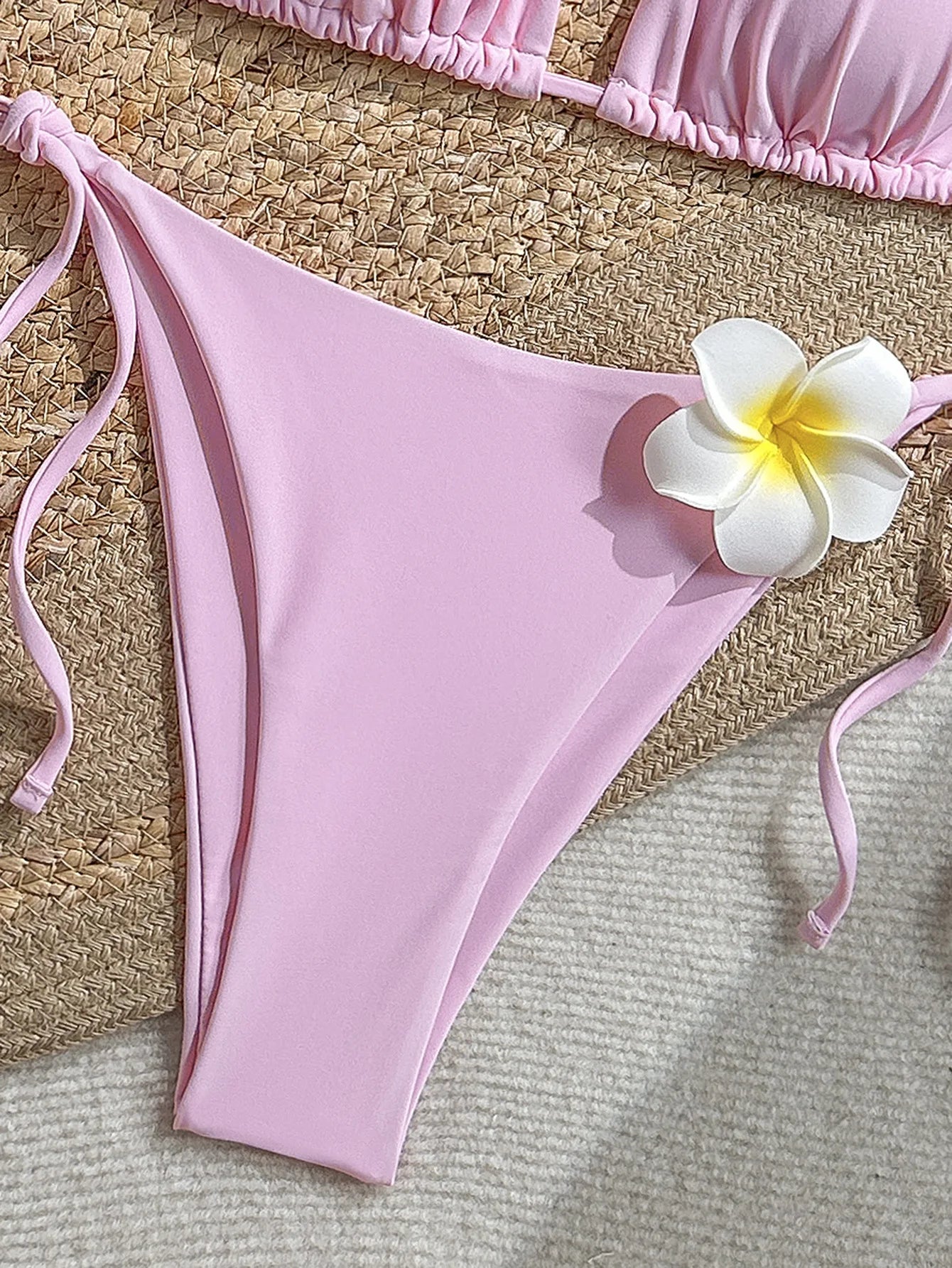 3D Flower Triangle Bikini Set