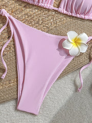 3D Flower Triangle Bikini Set