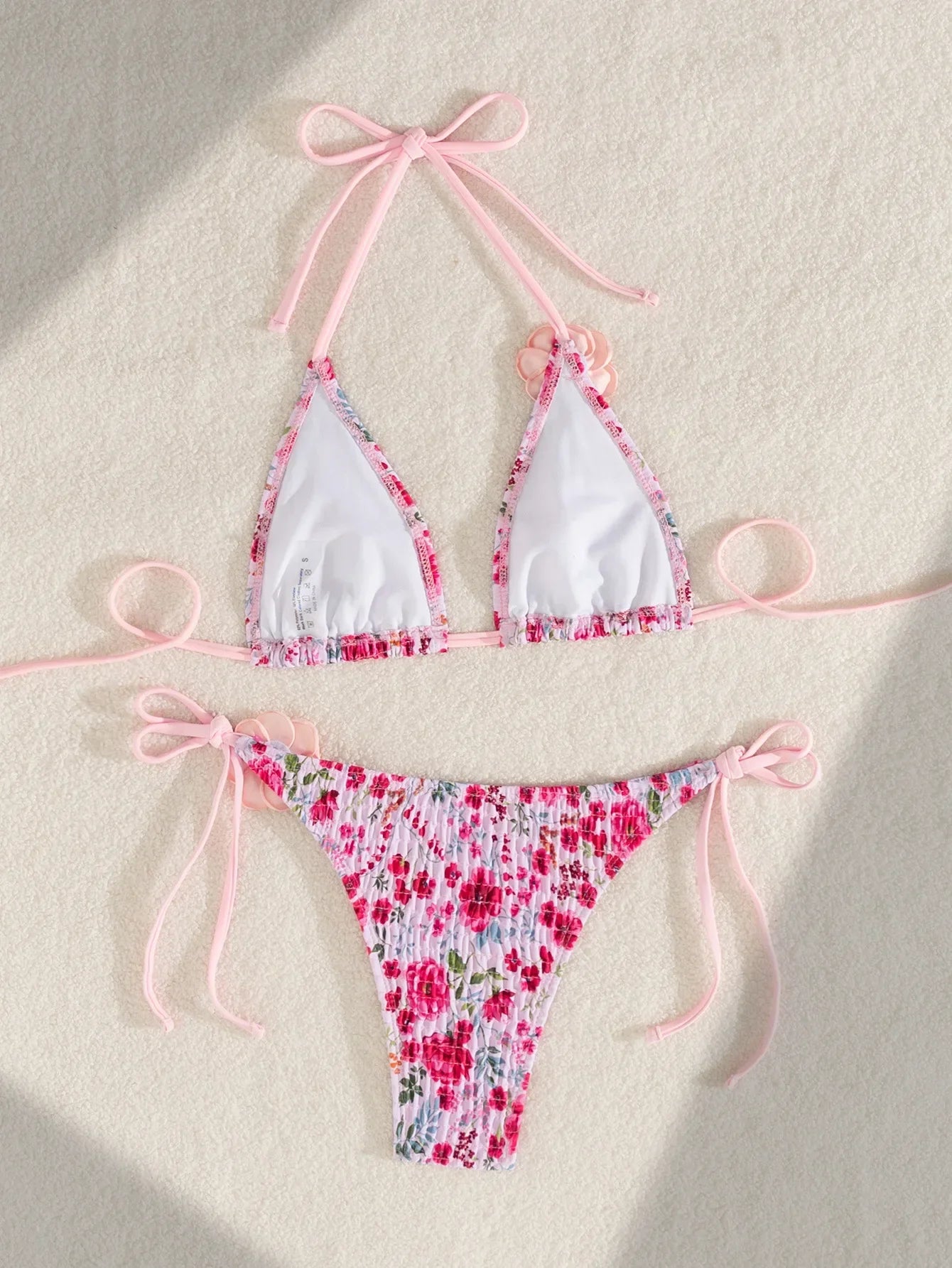 3D Rose Flower Bikini Set