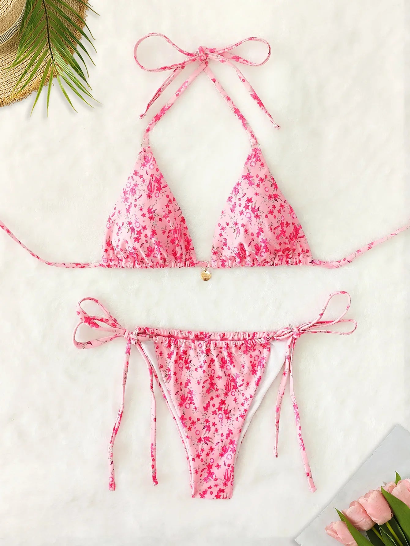 Beige Starfish Ornament Bikini Set