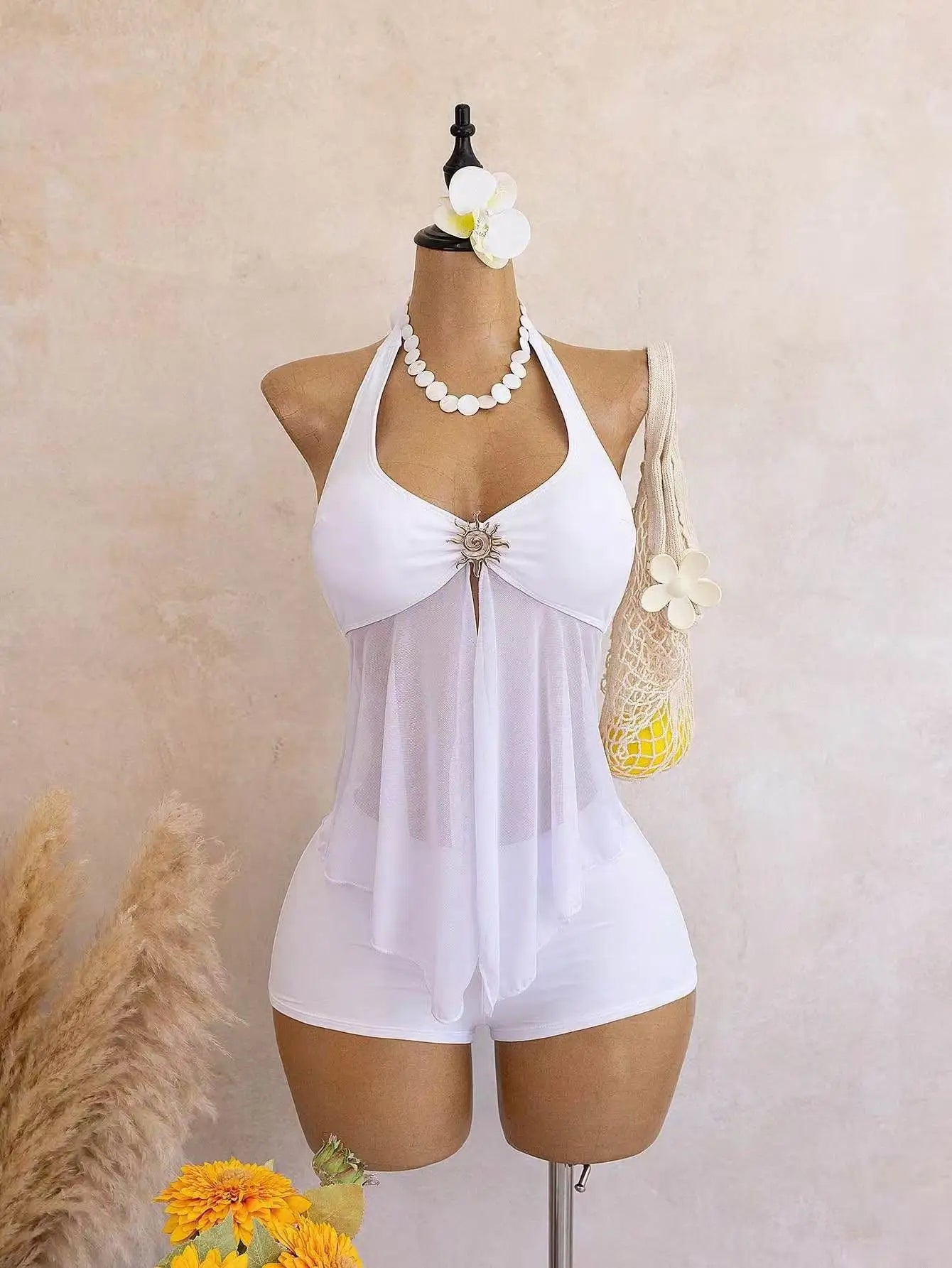 Beige Two Piece Bikini Set