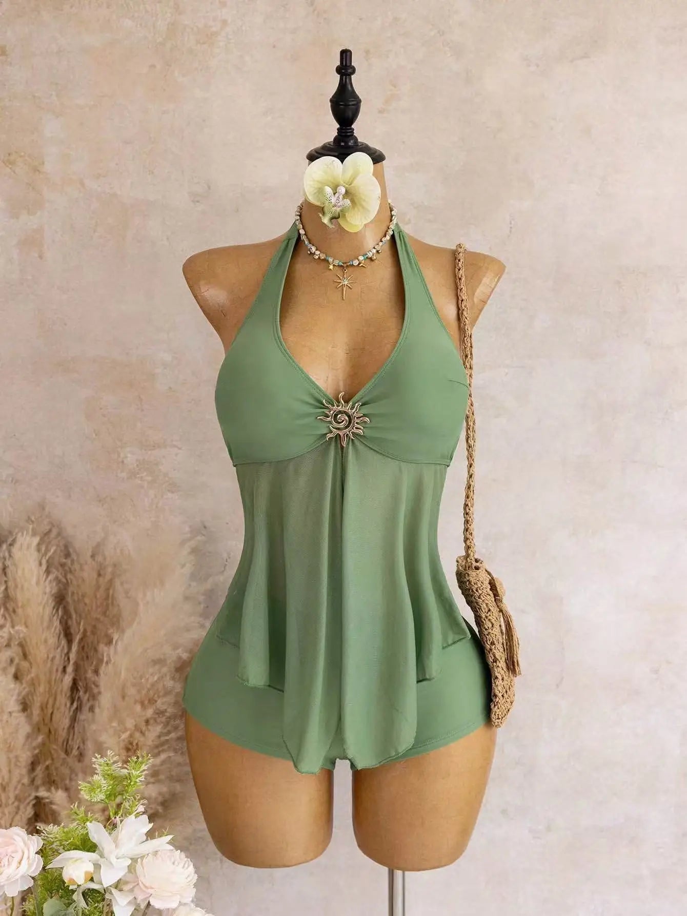 Beige Two Piece Bikini Set
