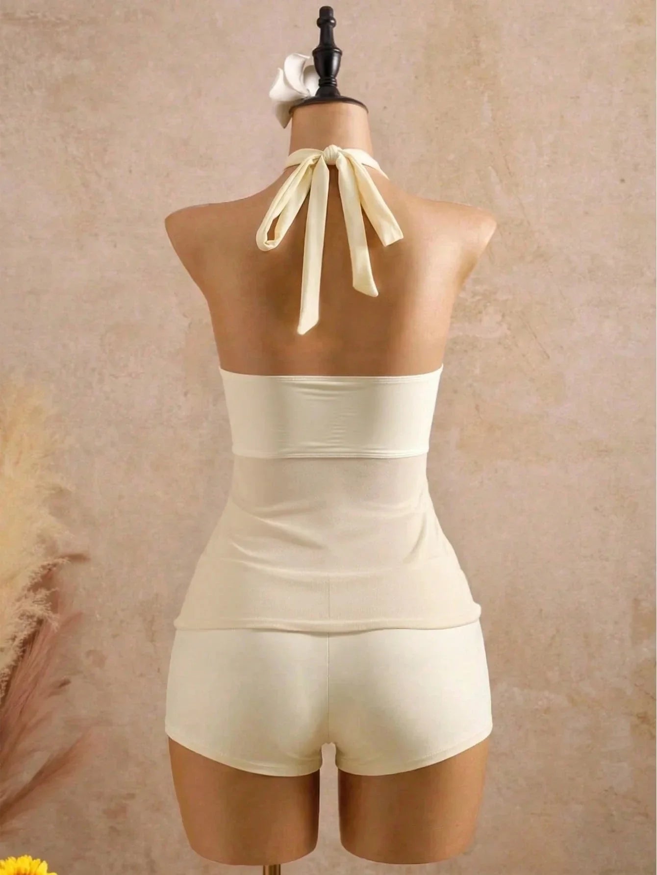 Beige Two Piece Bikini Set