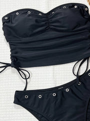 Black Bandeau Bikini Set
