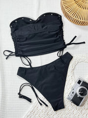 Black Bandeau Bikini Set
