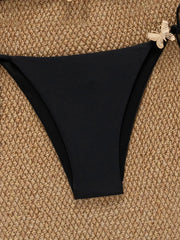 Black Metal 3D Butterfly Bikini Set