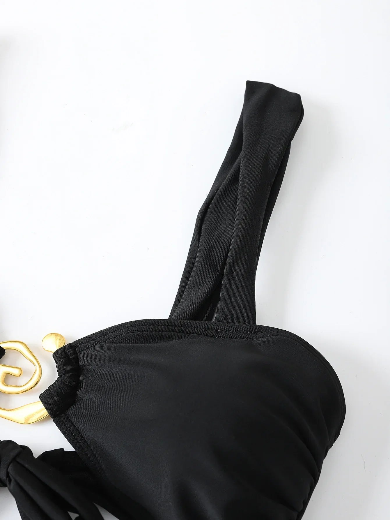Black Metal Ornament Bikini Set
