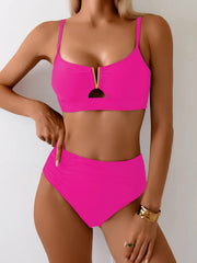 Black Metal V Wire Bikini Set