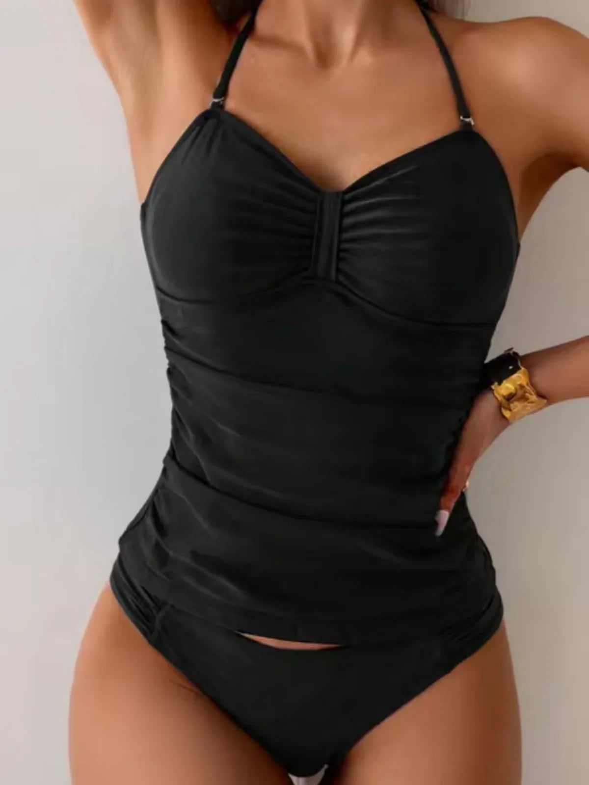 Black Red 2 Piece Bikini Set
