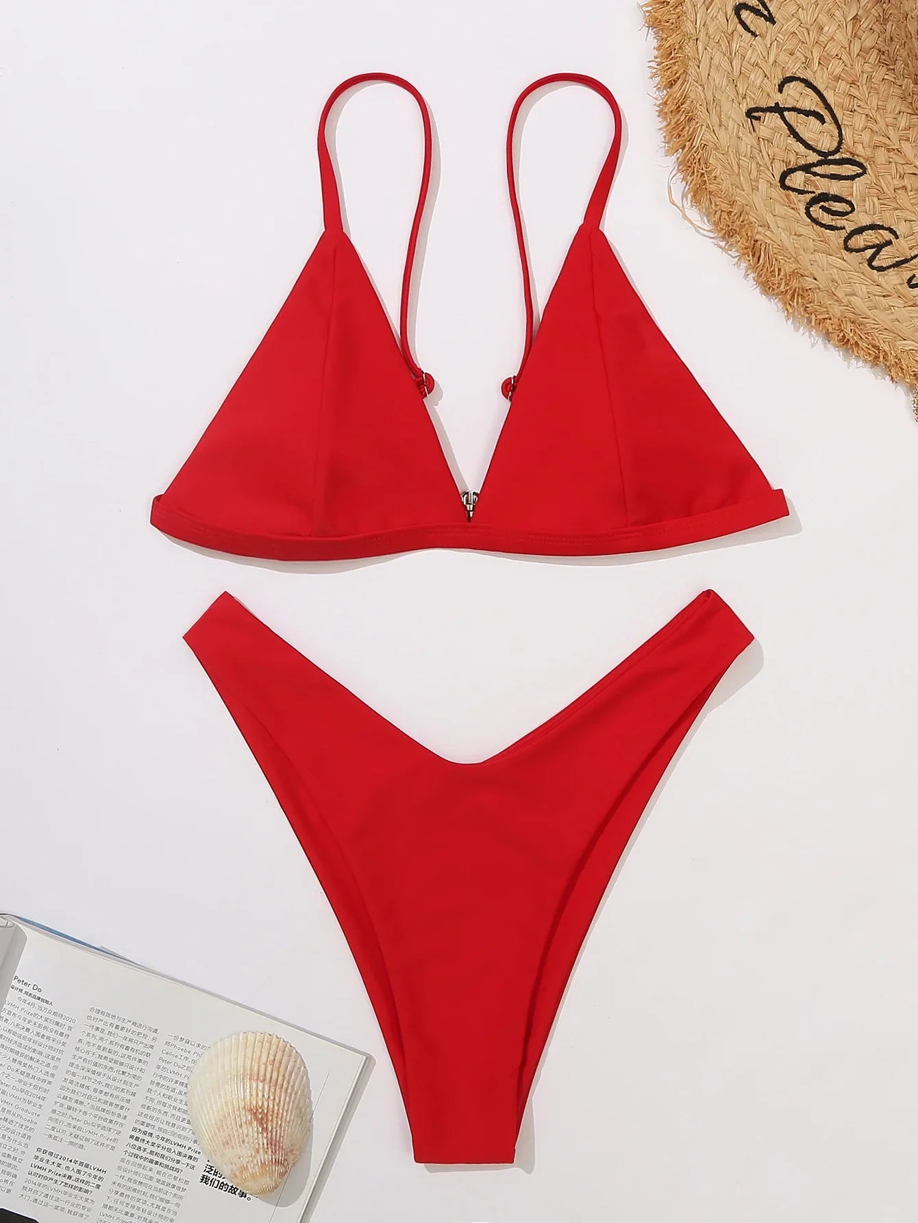 Black Red Micro Bikini Halter Push Up Bra Thong Swimsuit Beach Bathing Suit Holiday Two Piece Swimwear