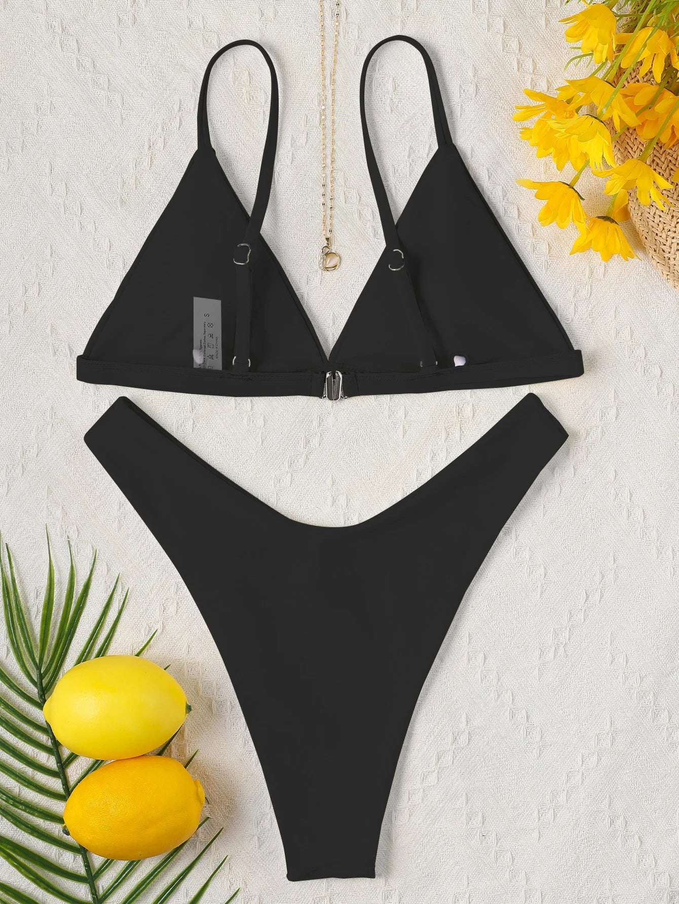 Black Red Micro Bikini Halter Push Up Bra Thong Swimsuit Beach Bathing Suit Holiday Two Piece Swimwear