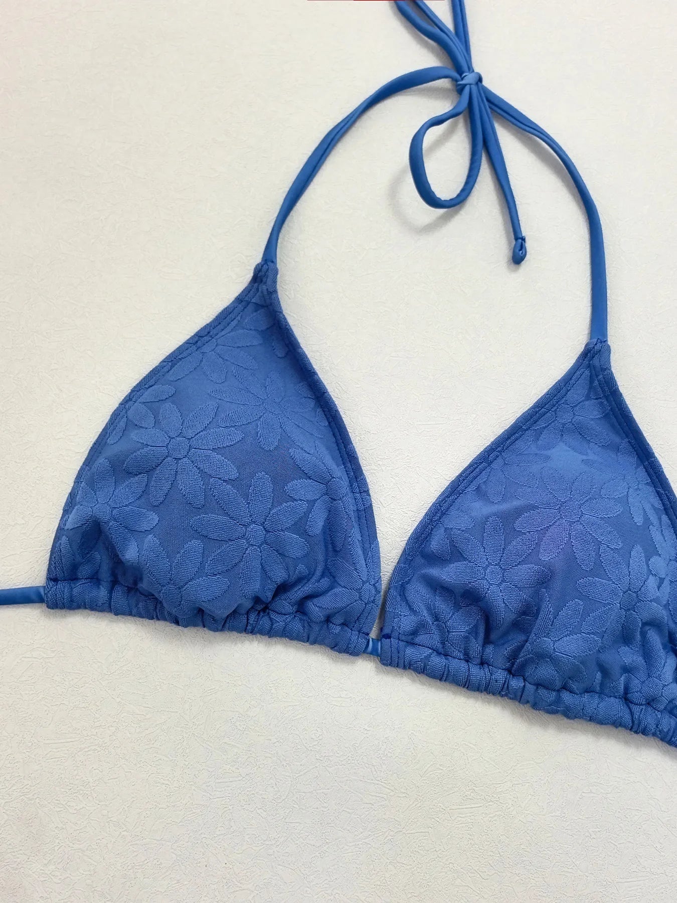 Blue 3D Flower Bikini Set