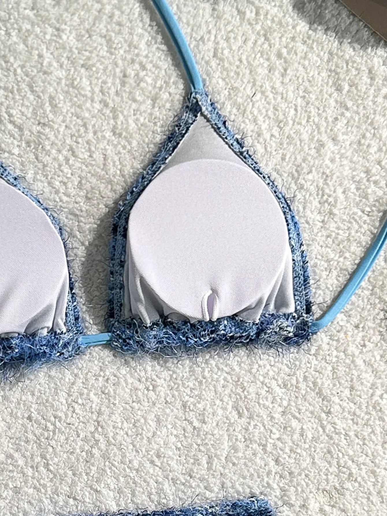Blue Skirt 3 Piece Bikini Set