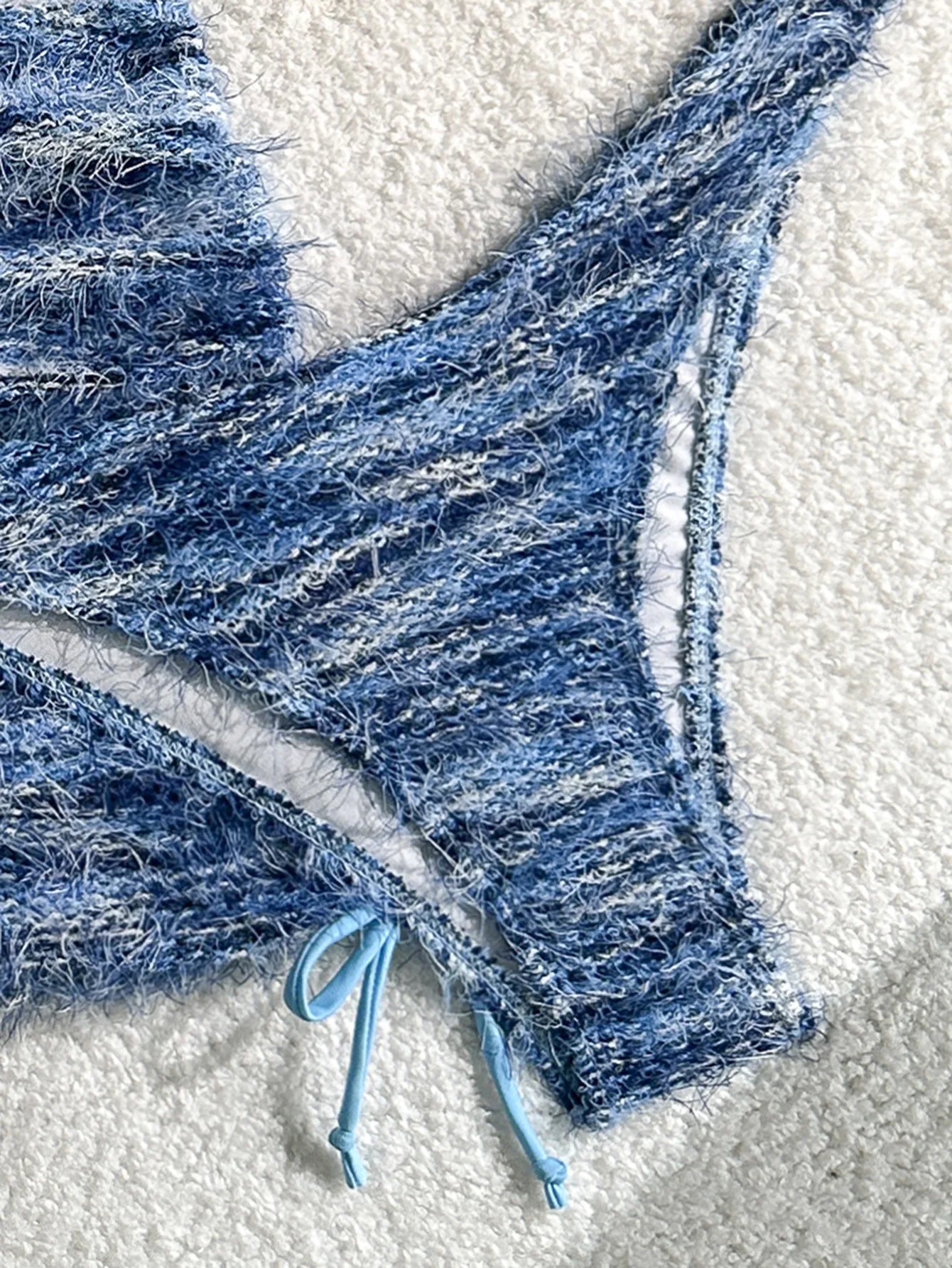 Blue Skirt 3 Piece Bikini Set